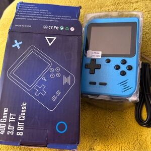 Classic Blue Handheld Gaming Console